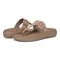 Vionic Activate RX Women's Toe Post Casual Soft Sandal - Taupe - pair left angle