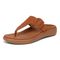 Vionic Activate RX Women's Toe Post Casual Soft Sandal - Argan Brown - Left angle