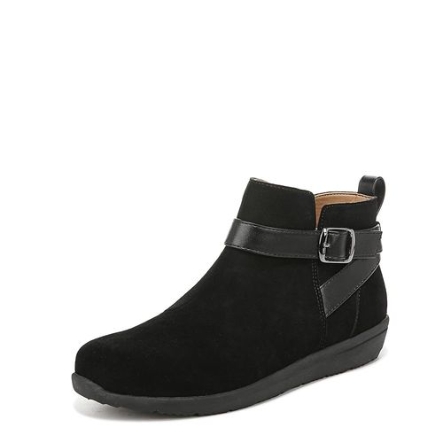 Vionic Romy - Women's Water Repellent Suede Ankle Boots - Black