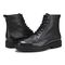 Vionic Livermore Men's Ankle Boot - Black - pair left angle