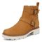 Vionic Folsom Women's Comfortable Supportive Ankle Boot - Wheat - Left angle