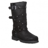 Bearpaw Theo Aged Black Studded Women's Tall Boots