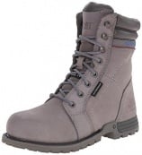 Caterpillar Echo Waterproof Steel Toe Tall Work Boot Womens Frost Grey