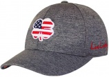Black Clover USA Flag Heather Fitted Hat Charcoal