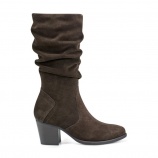 earth Vine Block Heel Almond Toe Casual Boot - Women's Cushioned Boot