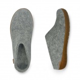 Glerups Wool Open Heel Unisex Slipper / Slip-on Clog - Rubber Sole - Model BR