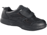 Mt. Emey 9207 - Walking Shoe by Apis - Black - Velcro Strap - Women's