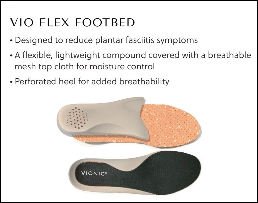 Insole Features of the Walk Stride Vionic Shoe