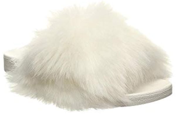 Bearpaw Lucinda Women's Knitted Textile Slippers - 2688W - White Shag