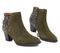 Vionic Naomi Women's Suede Snake-Print Water-Resistant Boots - naomi Olive
