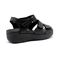 Vionic Tami Women's Platform Wedge Sandal - angle back Black