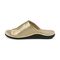 Gravity Defyer Etztal Women's Linen Comfort Sandal - Gold - Side View