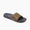 Reef One Slide Men's Sandals - Grey/tan - Side
