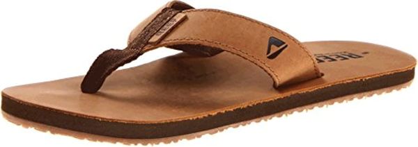 Reef Leather Smoothy Men's Comfort Sandals - Bronze Brown