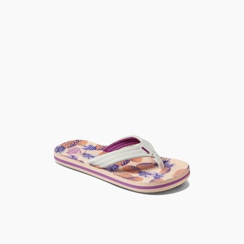 Reef Kids Ahi Kids Girl's Sandals - Coral Pineapples - Angle