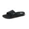 Reef Fanning Slide - Black/Silver - Left Side View - Black/Silver