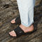 Reef Fanning Slide - Black/Silver - Top View - Black/Silver