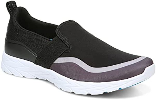 Vionic Nalia Womens Slip On/Loafer/Moc Lifestyl - Black/Grey