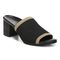 Vionic Fleur Womens Slide Sandals - Black Knit - Angle main