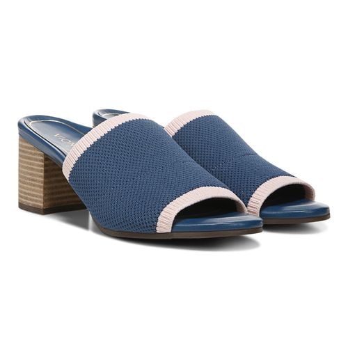 Vionic Fleur Womens Slide Sandals - Dark Blue Knit - Pair