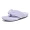 Vionic Lydia Women's Washable Thong Post Arch Supportive Slipper - Purple Heather Terry - Left angle