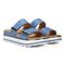 Vionic Brandie Women's Platform Comfort Sandal - Vallarta Blue Metall - Pair