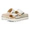 Vionic Brandie Women's Platform Comfort Sandal - Marshmallow Metallic - pair left angle