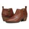 Vionic Cecily Womens Ankle/Bootie Shrtboot - Cognac Wp Leather - pair left angle