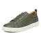 Vionic Lucas Mens Oxford/Lace Up Casual - Olive Leather - Left angle