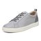 Vionic Lucas Mens Oxford/Lace Up Casual - Light Grey Leather - Left angle
