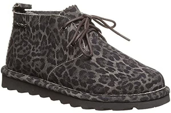 Bearpaw Skye Exotic Women's Leather Boots - 2771W - Gray Leopard