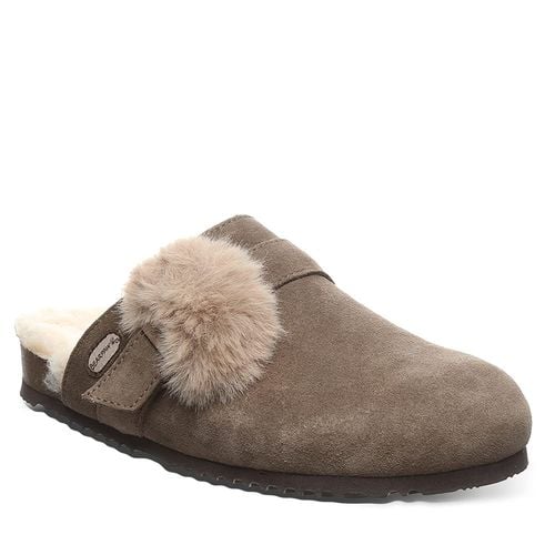 Bearpaw Stevie Women's Leather Slippers - 2869W - Seal Brown