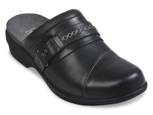Spenco Fox Hill Women's Comfort Clog - Black - Profile