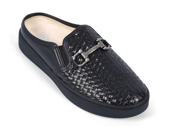 Spenco Durham Embossed Woven Women's Slip-on - Black - Pair