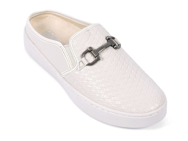 Spenco Durham Embossed Woven Women's Slip-on - Light Grey - Pair