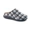 Strole Snug Tartan Women's Supportive Clog with Orthotic Arch Support Strole- 030 1 - Charcoal - Profile View
