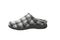Strole Snug Tartan Women's Supportive Clog with Orthotic Arch Support Strole- 030 - Charcoal - Profile View