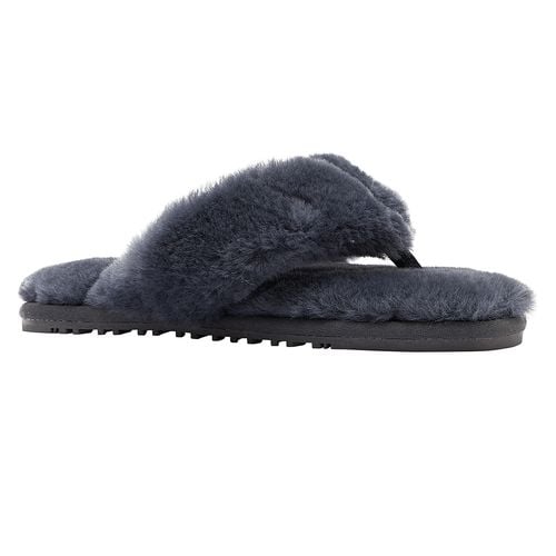 Lamo Amelia Slippers EW1901 - Charcoal - Profile View