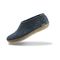 Glerups Wool Closed Heel Unisex Slipper Shoe - Leather Sole - Model A - A Denim 21