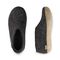 Glerups Wool Closed Heel Unisex Slipper Shoe - Leather Sole - Model A - A Charcoal 23