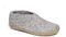 Glerups Wool Closed Heel Unisex Slipper Shoe - Leather Sole - Model A - Grey