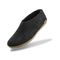 Glerups Wool Closed Heel Unisex Slipper Shoe - Leather Sole - Model A - A Charcoal 22