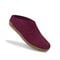 Glerups Wool Open Heel Unisex Slipper / Slip-on Clog - Leather Sole - Model B - Cranberry