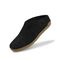 Glerups Wool Open Heel Unisex Slipper / Slip-on Clog - Leather Sole - Model B - B Charcoal 3