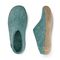 Glerups Wool Open Heel Unisex Slipper / Slip-on Clog - Leather Sole - Model B - B North Sea 23