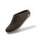 Glerups Wool Open Heel Unisex Slipper / Slip-on Clog - Leather Sole - Model B -  B Nature Brown 22