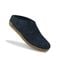 Glerups Wool Open Heel Unisex Slipper / Slip-on Clog - Leather Sole - Model B - Denim Angle2