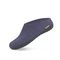 Glerups Wool Open Heel Unisex Slipper / Slip-on Clog - Rubber Sole - Model BR - Purple/Black