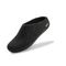 Glerups Wool Open Heel Unisex Slipper / Slip-on Clog - Rubber Sole - Model BR - Charcoal/Black