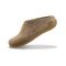 Glerups Wool Open Heel Unisex Slipper / Slip-on Clog - Rubber Sole - Model BR -  Sand/Honey